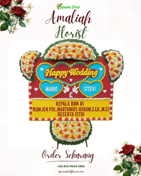 Papan Bunga Pernikahan Dakiring